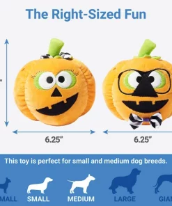 Frisco Halloween Nerdy Jack-o-Lanterns Plush Squeaky Dog Toy, 2 count -The Frisco Store 270431 PT1. SY630 V1626284769