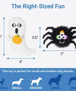 Frisco Halloween Spider & Ghost Plush Squeaky Dog Toy, 2 count 6 Frisco Halloween Spider & Ghost Plush Squeaky Dog Toy, 2 count -The Frisco Store 270433 PT1. SY630 V1626284763
