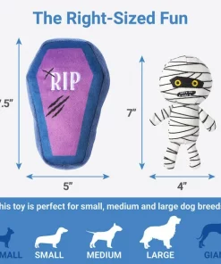 Frisco Halloween Mummy & Coffin Plush Squeaky Dog Toy, 2 count -The Frisco Store 270437 PT1. SY630 V1626284165