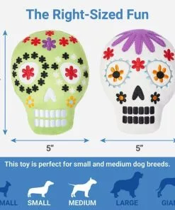 Frisco Sugar Skull Plush Squeaky Dog Toy -The Frisco Store 270443 PT1. SY630 V1626284173