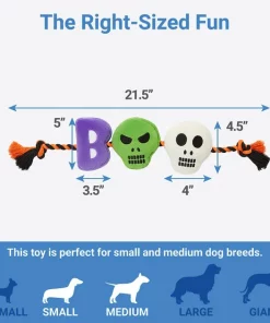 Frisco Halloween Boo! Plush with Rope Squeaky Dog Toy 7 Frisco Halloween Boo! Plush with Rope Squeaky Dog Toy -The Frisco Store 270450 PT1. SY630 V1626284484