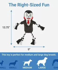 Frisco Vampire Plush with Rope Squeaky Dog Toy -The Frisco Store 270480 PT1. SY630 V1626284486