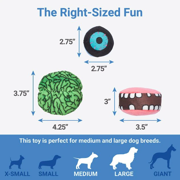 Frisco Halloween Zombie Hide and Seek Puzzle Plush Squeaky Dog Toy 5 Frisco Halloween Zombie Hide and Seek Puzzle Plush Squeaky Dog Toy - Image 3