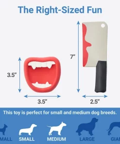 Frisco Halloween Vampire Teeth & Knife Latex Squeaky Dog Toy, 2 count -The Frisco Store 270512 PT1. SY630 V1626284483