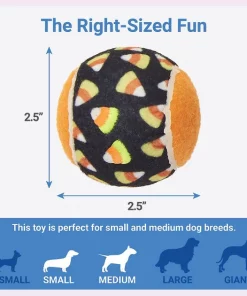 Frisco Halloween Glow in the Dark Fetch Squeaky Tennis Ball Dog Toy, 4 count -The Frisco Store 270525 PT1. SY630 V1628690768