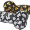 Frisco Halloween Candy Corn & Ghosts TPR Bone Squeaky Dog Toy, 2 count