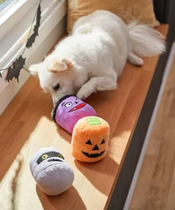 Frisco Halloween Haunted Friends Plush Squeaky Dog Toy, 3 count -The Frisco Store 270533 PT3. SY630 V1624825034