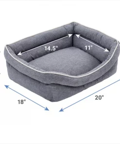 Frisco Chambray Double Bolster Cat & Dog Bed -The Frisco Store 270903 PT1. SY630 V1626359948