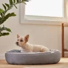 Frisco Chambray Oval Bolster Cat & Dog Bed -The Frisco Store 270921 MAIN. SY630 V1626881965