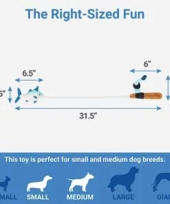 Frisco Camping Fishing Rod Plush with Rope Squeaky Dog Toy -The Frisco Store 271015 PT1. SY630 V1626704763