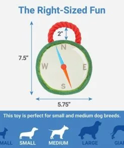 Frisco Camping Compass Plush with Rope Squeaky Dog Toy 6 Frisco Camping Compass Plush with Rope Squeaky Dog Toy -The Frisco Store 271020 PT1. SY630 V1626368502