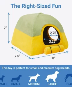 Frisco Camping Tent Hide & Seek Plush Squeaky Dog Toy -The Frisco Store 271024 PT1. SY630 V1626368472