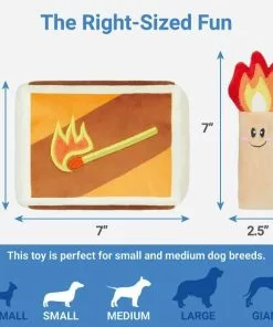 Frisco Camping Match Box 2-in-1 Plush Squeaky Dog Toy -The Frisco Store 271029 PT1. SY630 V1626368486