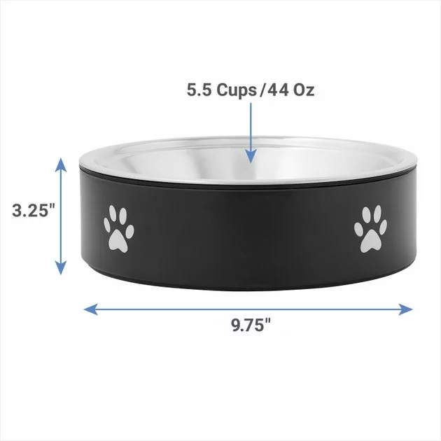 Frisco Paw Print Non-Skid Stainless Steel Dog & Cat Bowl 4 Frisco Paw Print Non-Skid Stainless Steel Dog & Cat Bowl - Image 2