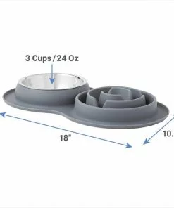 Frisco Silicone Slow Feeder Mat with Stainless Steel Bowl 8 Frisco Silicone Slow Feeder Mat with Stainless Steel Bowl -The Frisco Store 277549 PT1. SY630 V1628861555