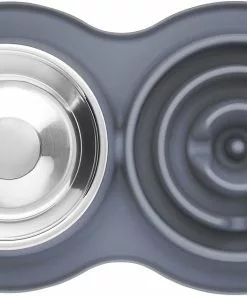 Frisco Silicone Slow Feeder Mat with Stainless Steel Bowl 10 Frisco Silicone Slow Feeder Mat with Stainless Steel Bowl -The Frisco Store 277549 PT4. SY630 V1627935299