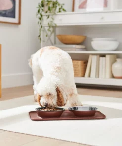 Frisco Double Stainless Steel Dog & Cat Bowl with Silicone Mat -The Frisco Store 277551 PT2. SY630 V1630346531