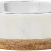 Frisco Marble Design Stainless Steel Dog & Cat Bowl with Wooden Base -The Frisco Store 277554 MAIN. SY630 V1627933911