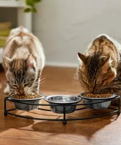 Frisco Curved Triple Feeder Stainless Steel Dog & Cat Bowl -The Frisco Store 277562 PT3. SY630 V1630347990