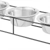 Frisco Straight Triple Feeder Stainless Steel Dog & Cat Bowl -The Frisco Store 277568 MAIN. SY630 V1627933609