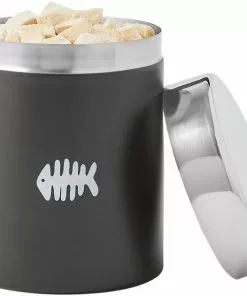 Frisco Fish Bone Print Stainless Steel Storage Canister -The Frisco Store 277575 PT4. SY630 V1627935108