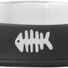 Frisco Fish Bone Print Non-Skid Stainless Steel Cat Bowl -The Frisco Store 277582 MAIN. SY630 V1627933289
