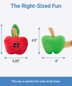 Frisco Teacher's Apple Plush Cat Toy with Catnip, 2 count -The Frisco Store 279415 PT1. SY630 V1629824476