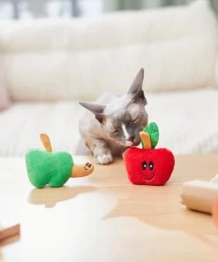Frisco Teacher's Apple Plush Cat Toy with Catnip, 2 count -The Frisco Store 279415 PT3. SY630 V1628191473