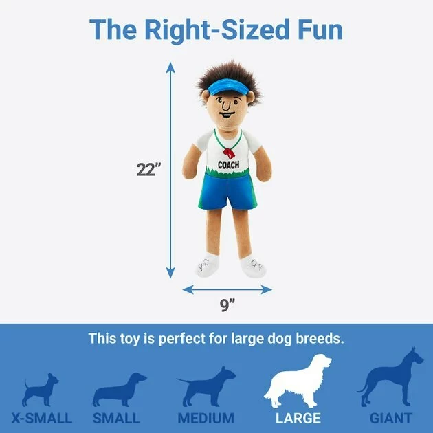 Frisco Gym Teacher Plush Squeaky Dog Toy 4 Frisco Gym Teacher Plush Squeaky Dog Toy - Image 2