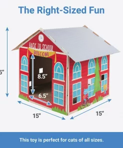 Frisco School House Cardboard Cat Toy -The Frisco Store 279833 PT1. SY630 V1629824189