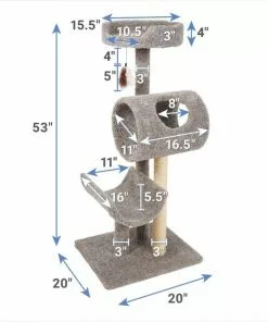 Frisco 53-in Real Carpet Cat Tree with Tunnel -The Frisco Store 282763 PT1. SY630 V1628879668