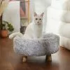 Frisco Eyelash Fur Round Elevated Cat Bed -The Frisco Store 285212 MAIN. SY630 V1625009298