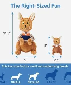 Frisco Kangaroo & Joey Plush Squeaky Dog Toy, 2 count -The Frisco Store 285601 PT1. SY630 V1633969280