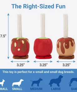 Frisco Candy Apples Plush Squeaky Dog Toy, 3 count -The Frisco Store 285621 PT1. SY630 V1633969288
