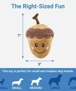 Frisco Fall Acorn Plush Squeaky Dog Toy -The Frisco Store 285623 PT1. SY630 V1633969274