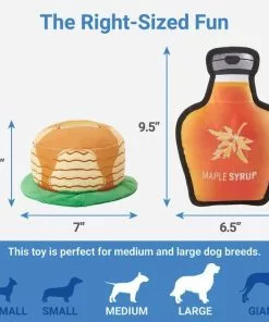 Frisco Pancakes & Maple Syrup Plush Squeaky Dog Toy, 2 count -The Frisco Store 285627 PT1. SY630 V1636990879