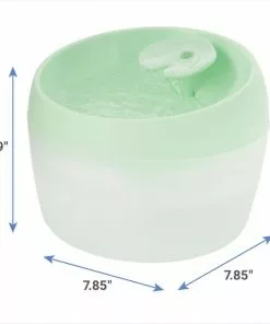 Frisco Whimsical Leaf Round Dog & Cat Fountain, 50-oz, Mint Green -The Frisco Store 285758 PT1. SY630 V1623434332