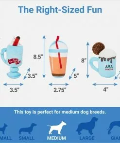 Frisco Winter Drinks Plush Squeaky Dog Toy, 3 count 6 Frisco Winter Drinks Plush Squeaky Dog Toy, 3 count -The Frisco Store 287149 PT1. SY630 V1637704703