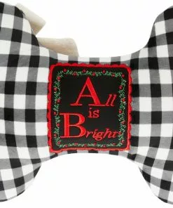 Frisco Holiday "All Is Bright" Reversible Bone Plush Squeaky Dog Toy -The Frisco Store 287191 PT1. SY630 V1637767184
