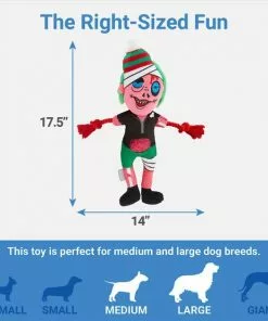 Frisco Zombie Plush with Rope Squeaky Dog Toy -The Frisco Store 287221 PT1. SY630 V1637788304