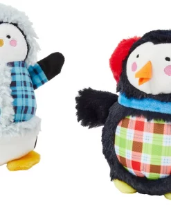 Frisco Penguins Plush Squeaky Dog Toy, 2 count