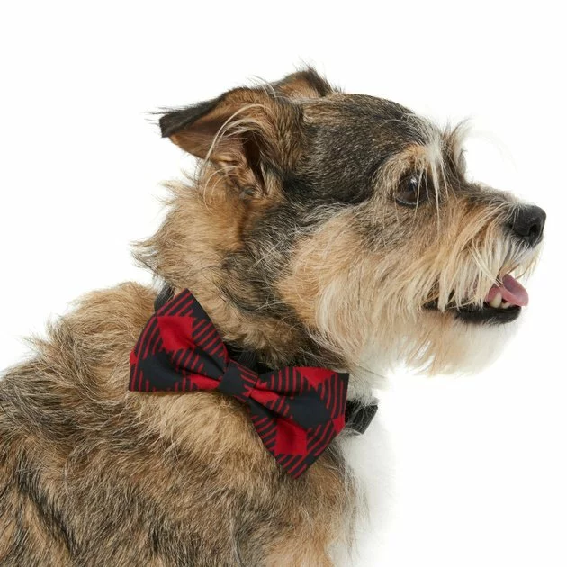 Frisco Removeable Fashion Collar Bow, Buffalo Plaid 3 Frisco Removeable Fashion Collar Bow, Buffalo Plaid