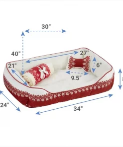 Frisco Nordic Fair Isle Dog & Cat Bed & Gift Set -The Frisco Store 287886 PT1. SY630 V1632938496
