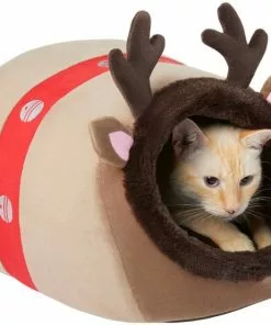 Frisco Holiday Dog & Cat Reindeer Cave Bed -The Frisco Store 287895 PT2. SY630 V1631573659