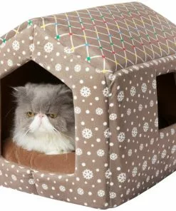 Frisco Holiday Dog & Cat Gingerbread House Bed -The Frisco Store 287897 PT2. SY630 V1631573019