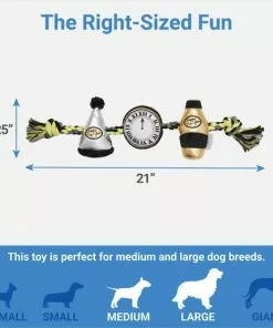 Frisco New Year's Eve Midnight Countdown Plush with Rope Squeaky Dog Toy -The Frisco Store 288478 PT1. SY630 V1640718448