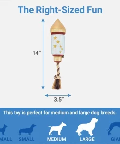 Frisco Firework Plush with Rope Squeaky Dog Toy -The Frisco Store 288480 PT1. SY630 V1640718525