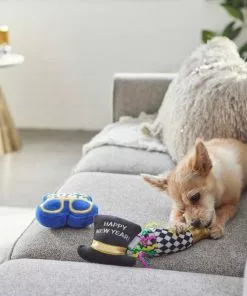 Frisco New Year's Eve Party Essentials Plush Squeaky Dog Toy -The Frisco Store 288484 PT3. SY630 V1638289955