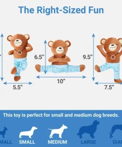 Frisco Yoga Bear Plush Squeaky Dog Toy, 3 count -The Frisco Store 288905 PT1. SY630 V1640722504