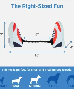 Frisco Running Shoes Plush with Rope Dog Toy -The Frisco Store 288915 PT1. SY630 V1640722746